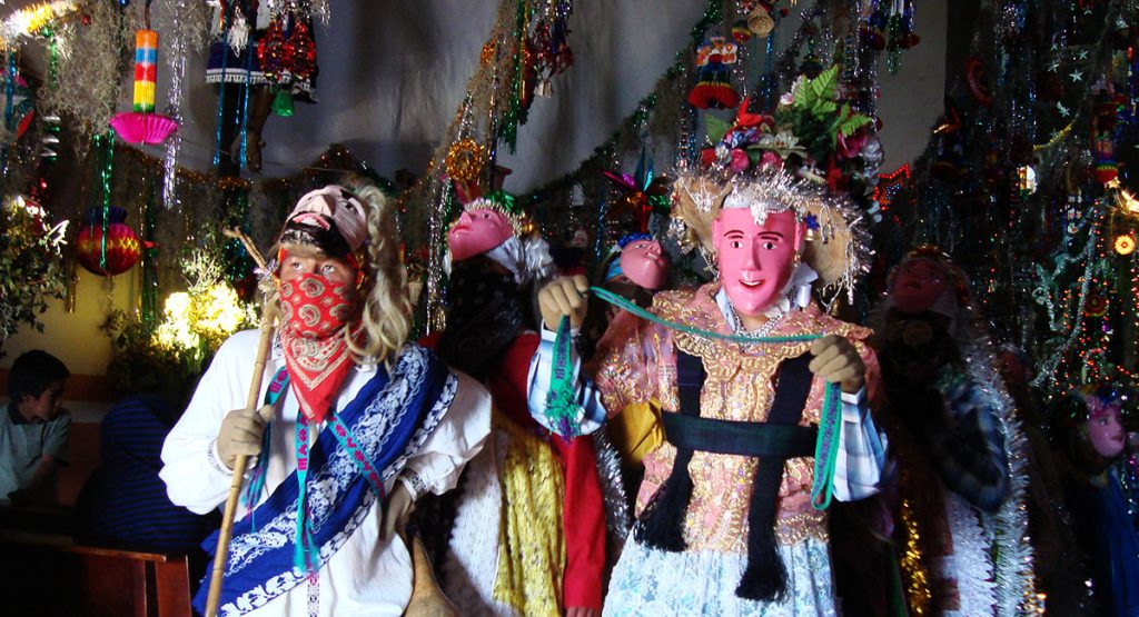 Pastorela Dances in Michoacán Curpites masks Angahuan